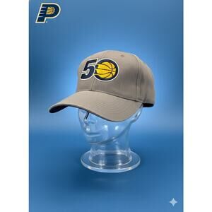 Indiana Pacers 50th Anniversary Embroidered Lucas Oil Adjustable Cap Hat OS